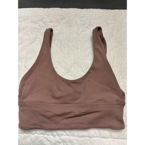 Lululemon Align Bra Womens 4 Mauve Brown Excellent Light Support Nulu Yoga Bra
